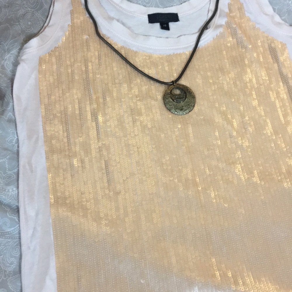 J crew sequined tank top xs - Picture 2 of 3